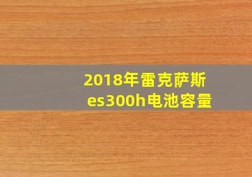 2018年雷克萨斯es300h电池容量