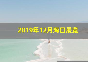 2019年12月海口展览