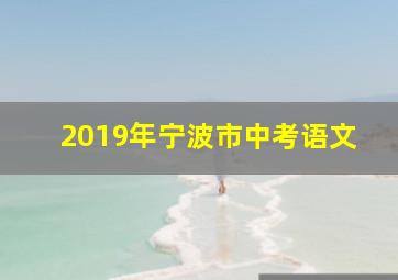 2019年宁波市中考语文