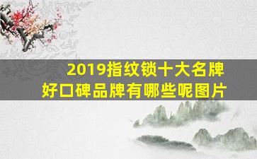 2019指纹锁十大名牌好口碑品牌有哪些呢图片