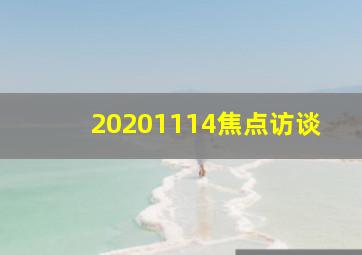 20201114焦点访谈