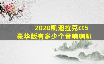 2020凯迪拉克ct5豪华版有多少个音响喇叭