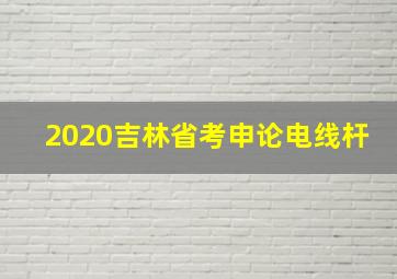 2020吉林省考申论电线杆