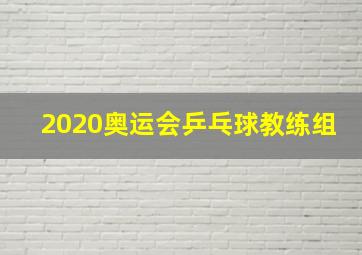 2020奥运会乒乓球教练组