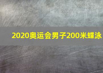 2020奥运会男子200米蝶泳