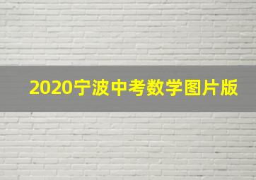 2020宁波中考数学图片版