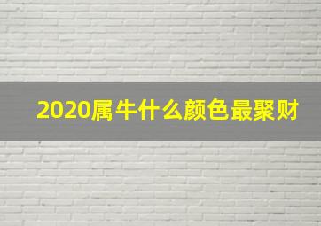 2020属牛什么颜色最聚财