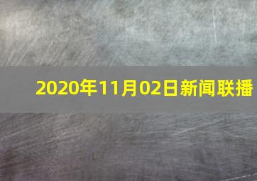 2020年11月02日新闻联播