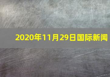 2020年11月29日国际新闻