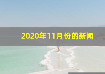 2020年11月份的新闻