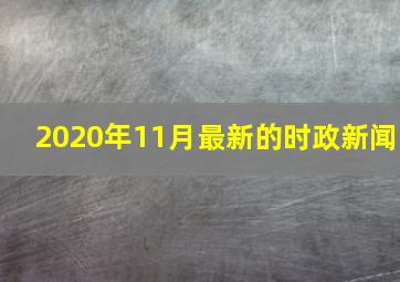 2020年11月最新的时政新闻