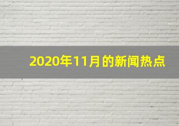 2020年11月的新闻热点