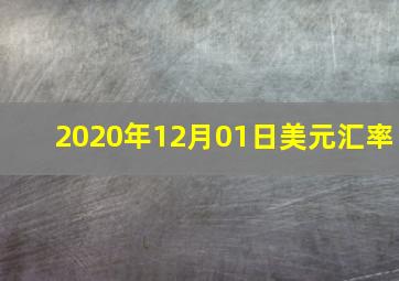 2020年12月01日美元汇率