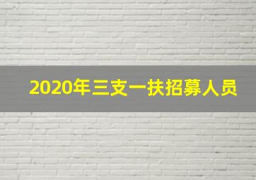 2020年三支一扶招募人员