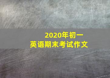 2020年初一英语期末考试作文