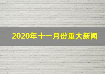 2020年十一月份重大新闻