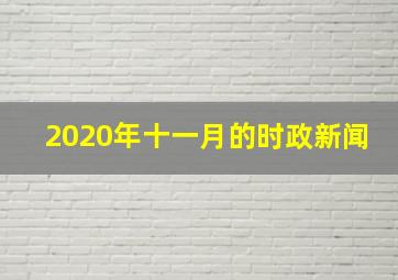 2020年十一月的时政新闻