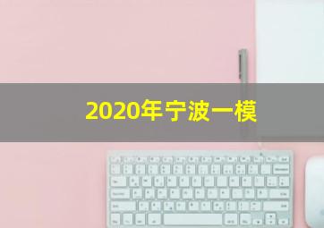 2020年宁波一模