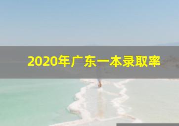 2020年广东一本录取率