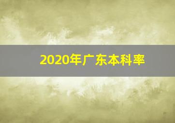 2020年广东本科率