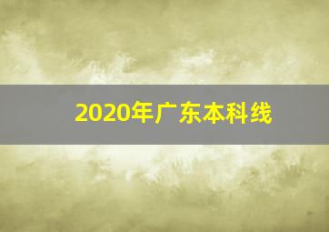 2020年广东本科线