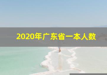 2020年广东省一本人数