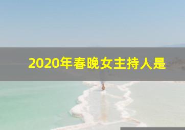 2020年春晚女主持人是