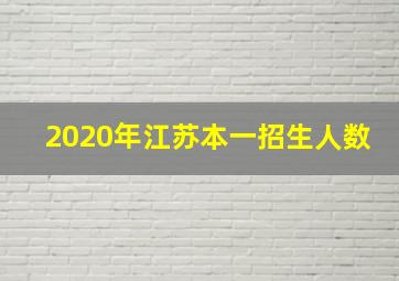 2020年江苏本一招生人数