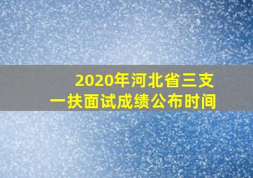 2020年河北省三支一扶面试成绩公布时间