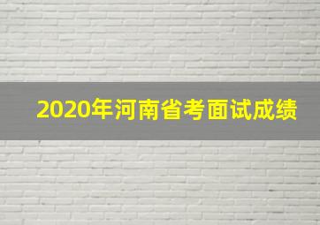 2020年河南省考面试成绩