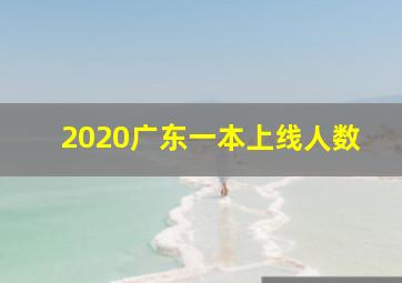 2020广东一本上线人数