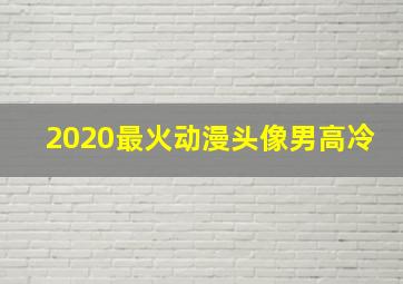 2020最火动漫头像男高冷