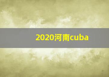 2020河南cuba