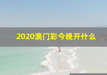 2020澳门彩今晚开什么