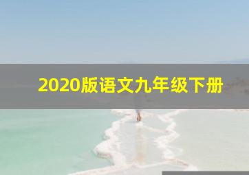 2020版语文九年级下册