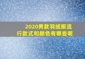 2020男款羽绒服流行款式和颜色有哪些呢