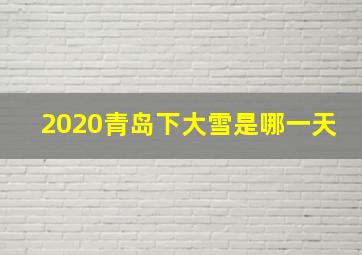 2020青岛下大雪是哪一天