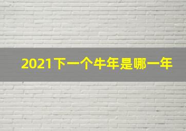 2021下一个牛年是哪一年