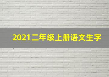 2021二年级上册语文生字