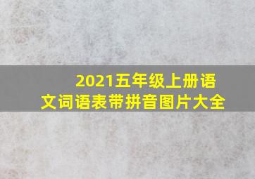 2021五年级上册语文词语表带拼音图片大全