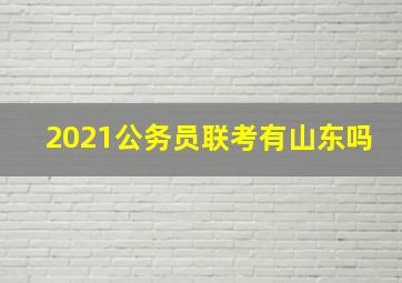 2021公务员联考有山东吗