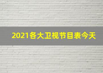 2021各大卫视节目表今天