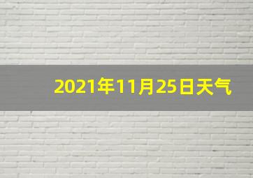 2021年11月25日天气