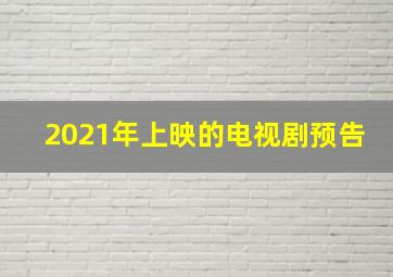 2021年上映的电视剧预告