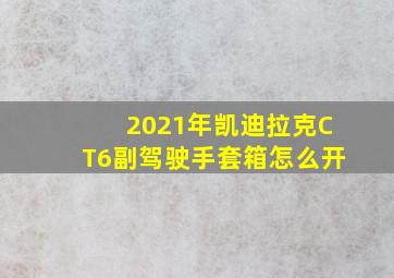 2021年凯迪拉克CT6副驾驶手套箱怎么开