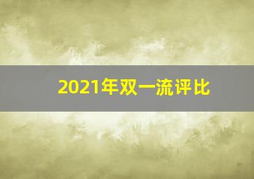 2021年双一流评比