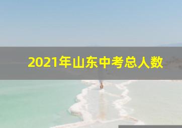 2021年山东中考总人数