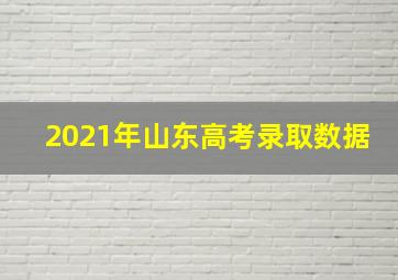 2021年山东高考录取数据