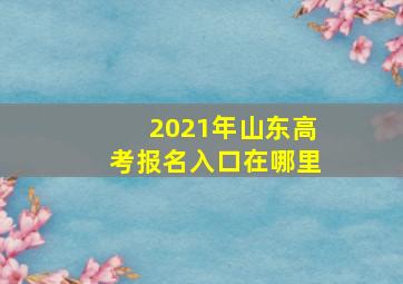 2021年山东高考报名入口在哪里