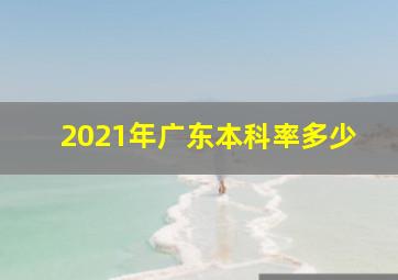 2021年广东本科率多少